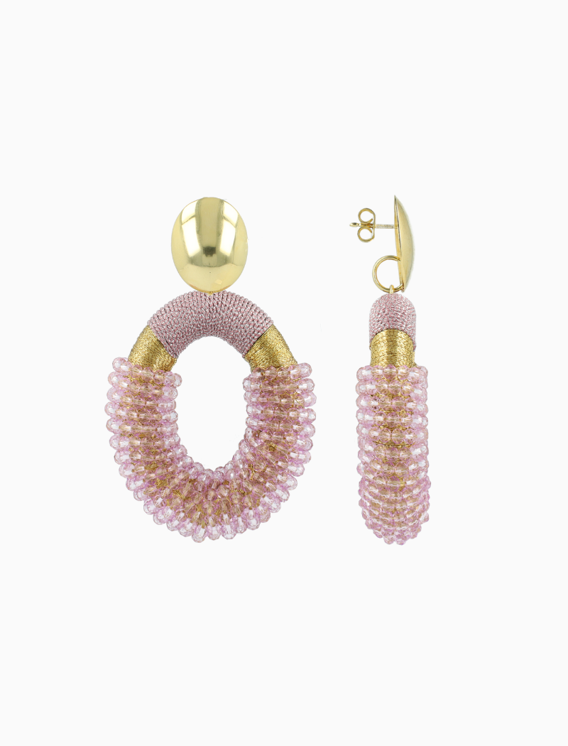 Lila Oorbellen Yara Ovaal L