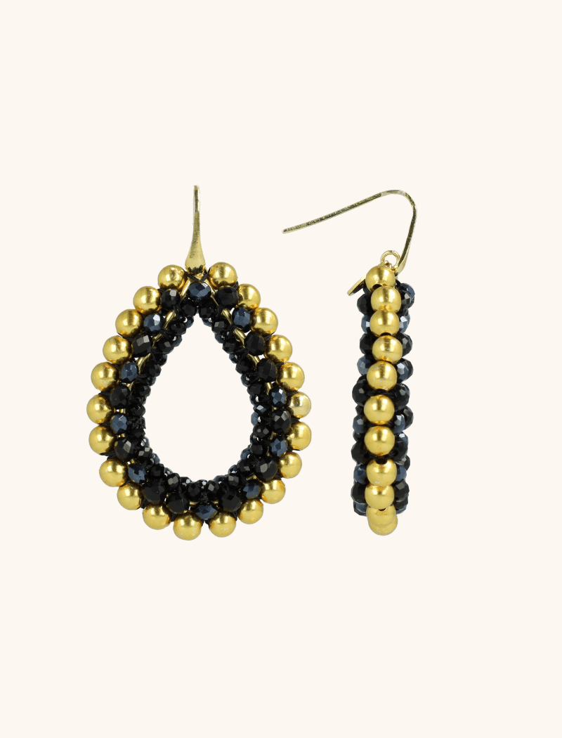 Black Earrings Nouk Drop Deluxe L