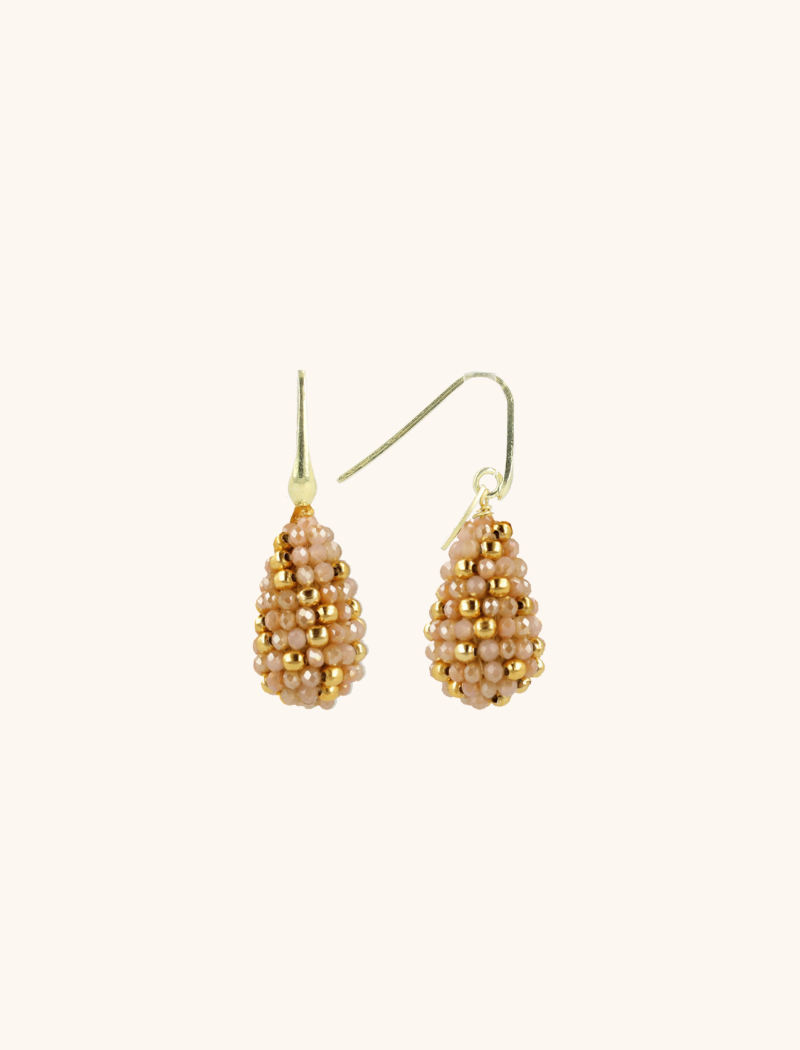 Beige Tangerine Oorbellen Amy Cone S