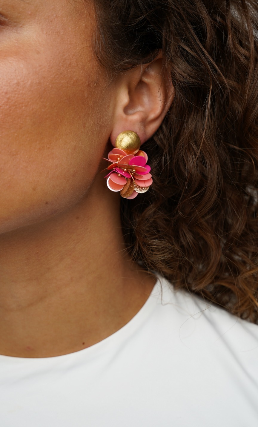 Sequin earrings Fuchsia Tangerine Laure Globe Slott-theme.productDescriptionPage.SEO.byTheBrand