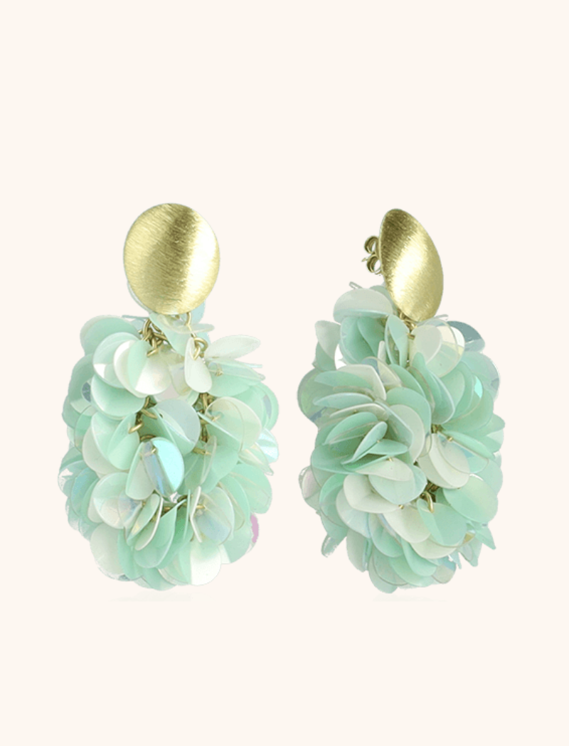 Sequin earrings Holo mint Sas Oval Mlott-theme.productDescriptionPage.SEO.byTheBrand