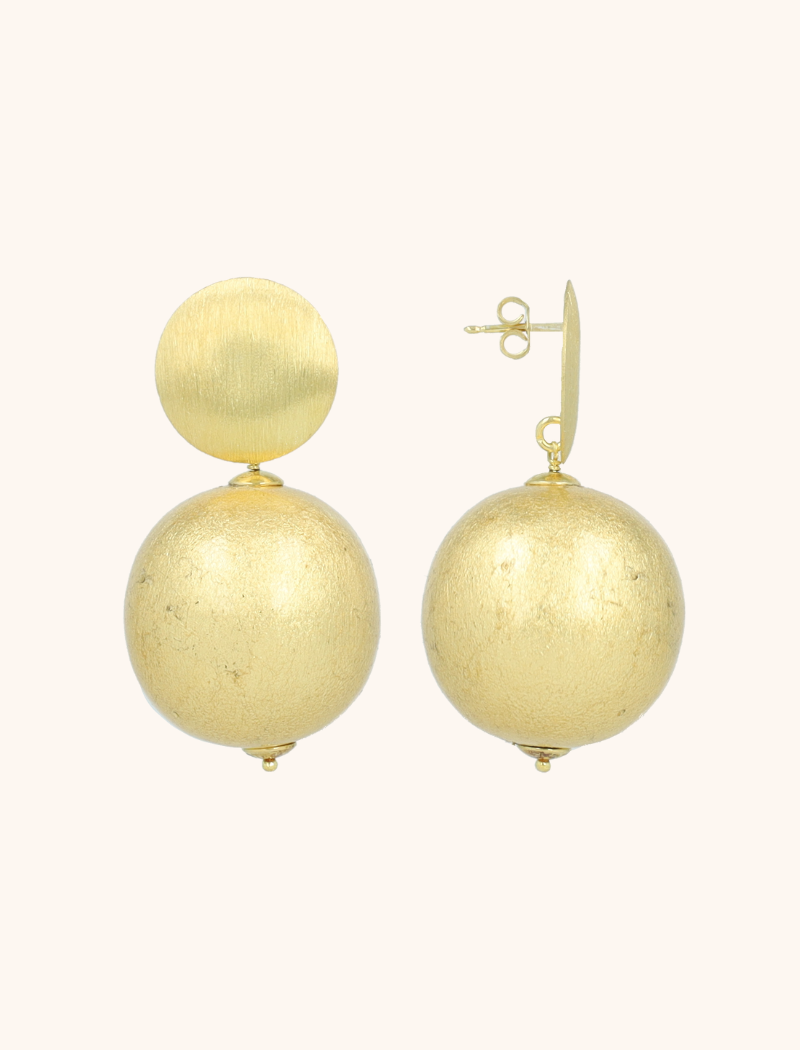 Goudkleurige Oorbellen Isa Earring Globe M