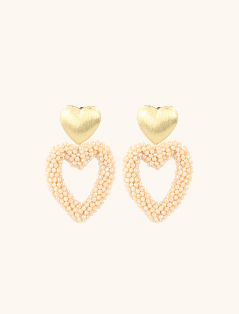 Nude Earrings Valentijn Brushed Heart