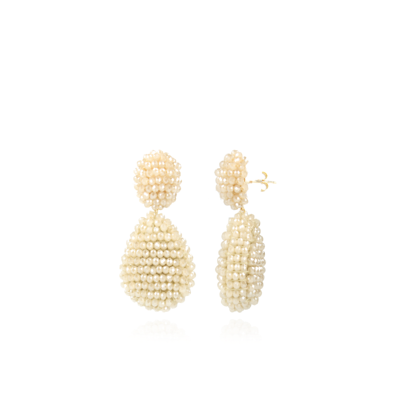 Beige Oorbellen Kenza Glassberry Druppel S