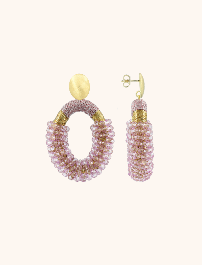Lilac Earrings Yara Oval M