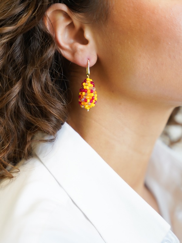 Mixed Yellow Earrings Amy Glassberry Cone XS