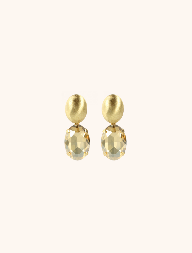 Strass Earrings Amelie Oval Shadow