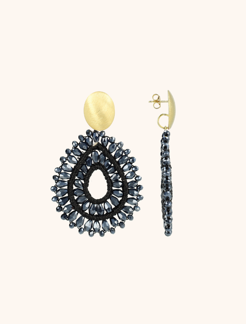 Metallic Blau Ohrringe Alice