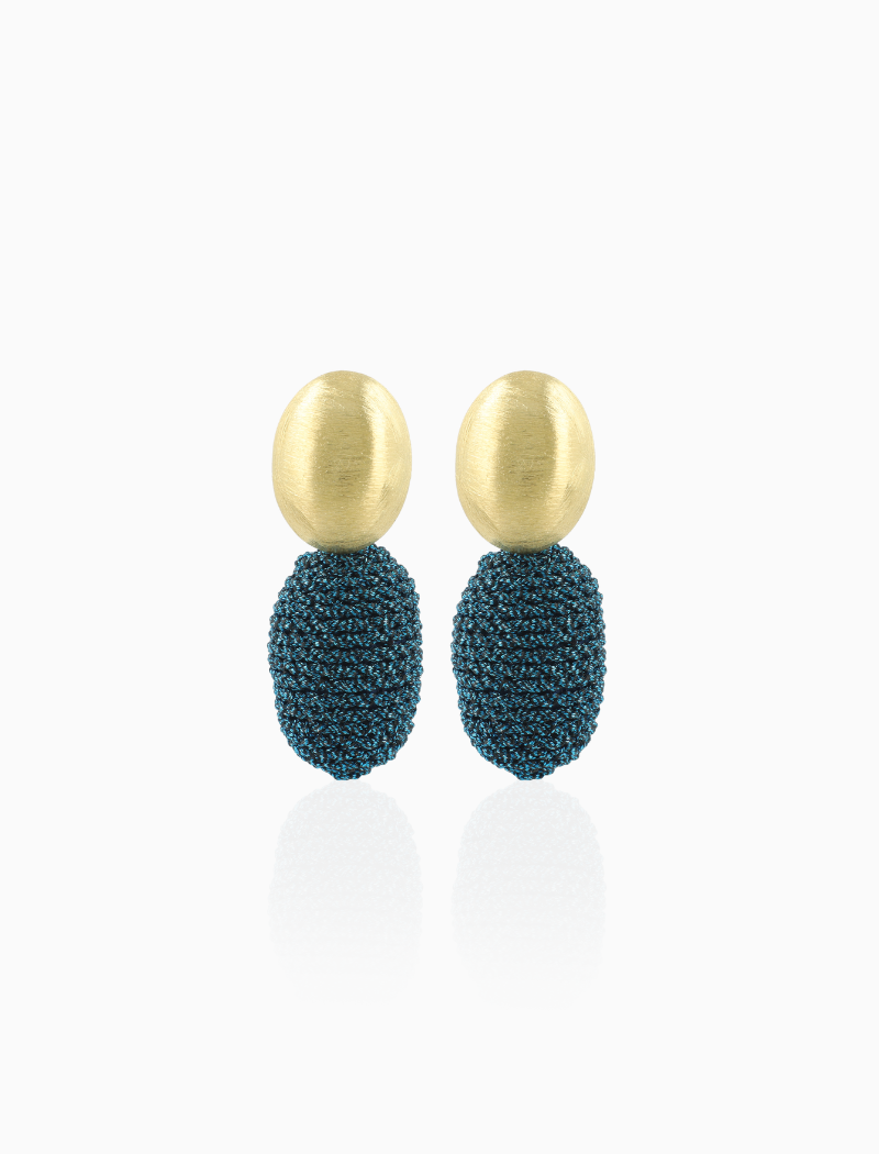 Blauwe Oorbellen Threated Drop L Bee