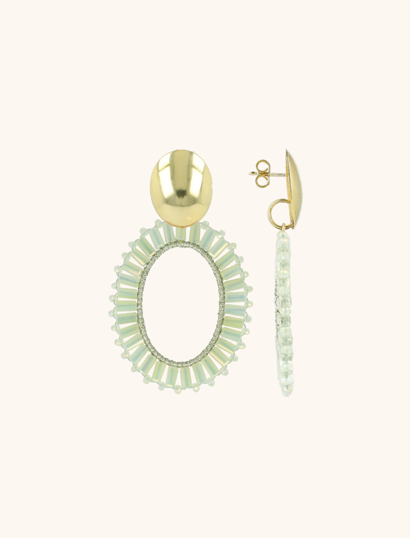 Licht Mint Oorbellen Tonal Naomi Ovaal L lott-theme.productDescriptionPage.SEO.byTheBrand