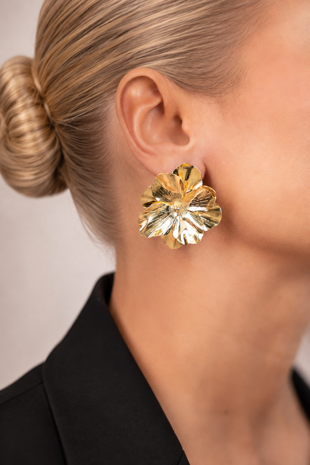 BRASS - Gold Colored Senna Flower Medium