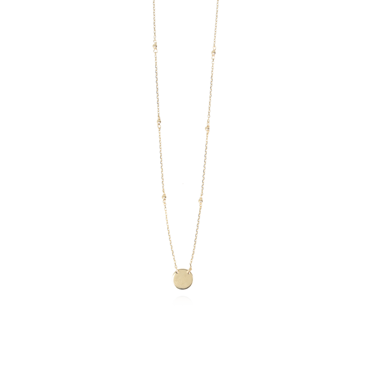 9 Karat Necklace Clear Coin