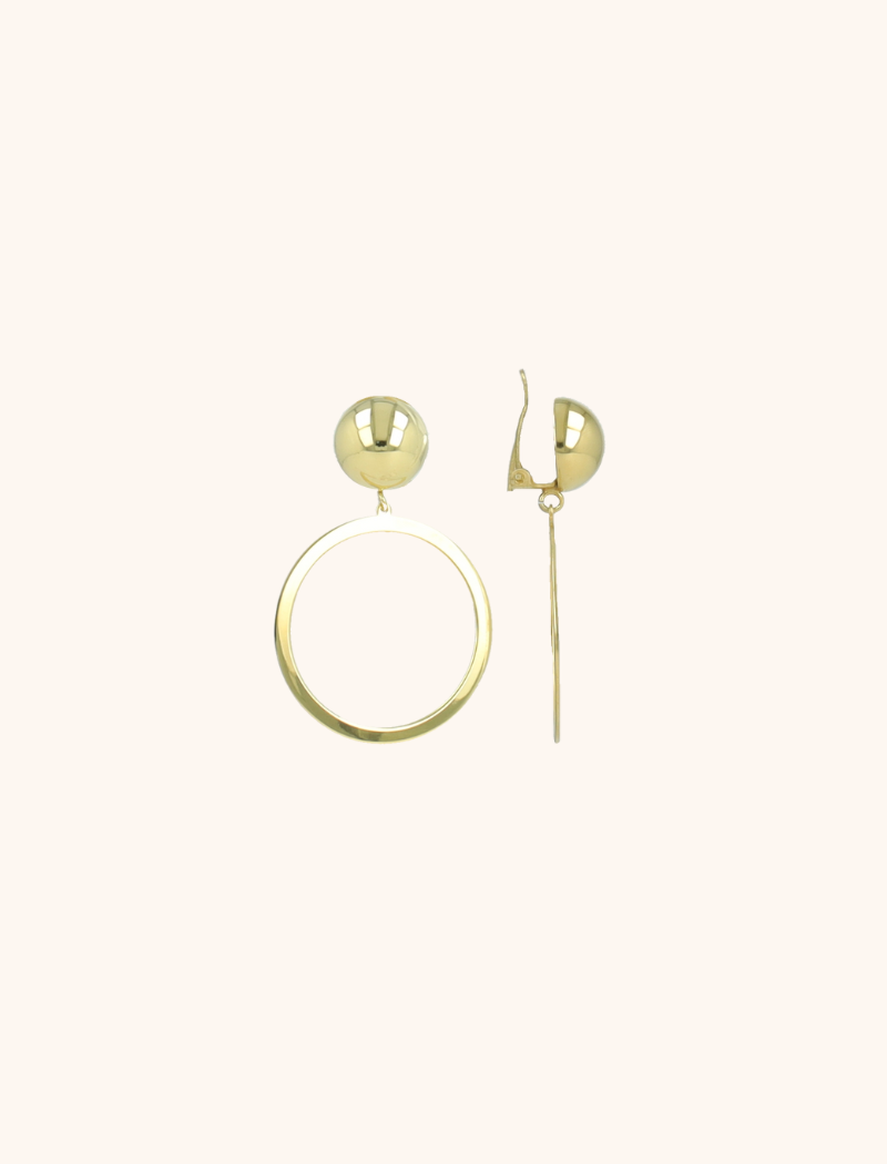 Classic Earring Smooth Circle S Clip