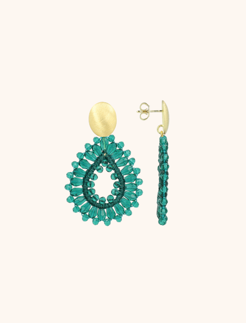 Grune Ohrringe Robin Drop Crystal Small  