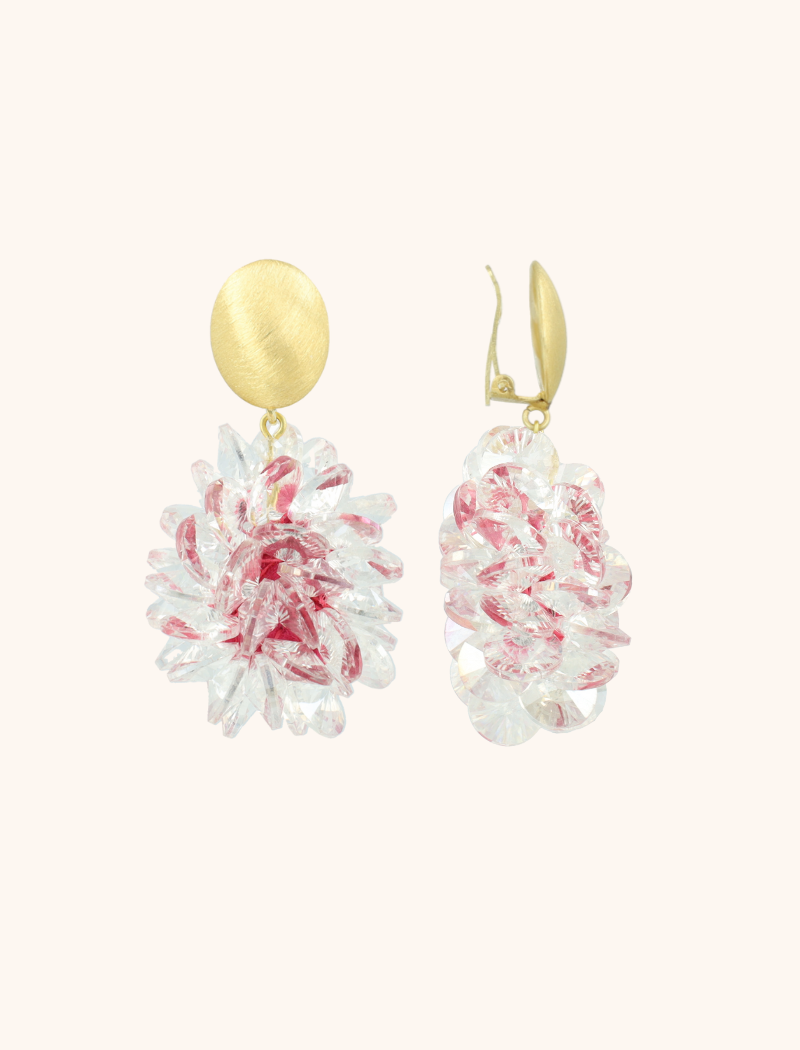 Roze Oorbellen Sam Ovaal Crystal Sequins Cliplott-theme.productDescriptionPage.SEO.byTheBrand