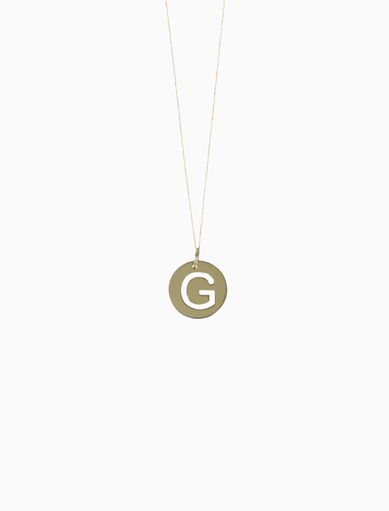 Ketting initial Pendant Gourmet Goud