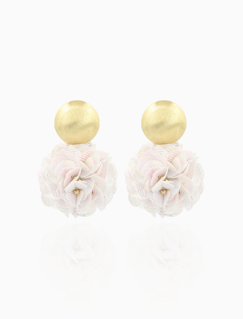 Zilveren Oorbellen Sequin Globe M Vlinder