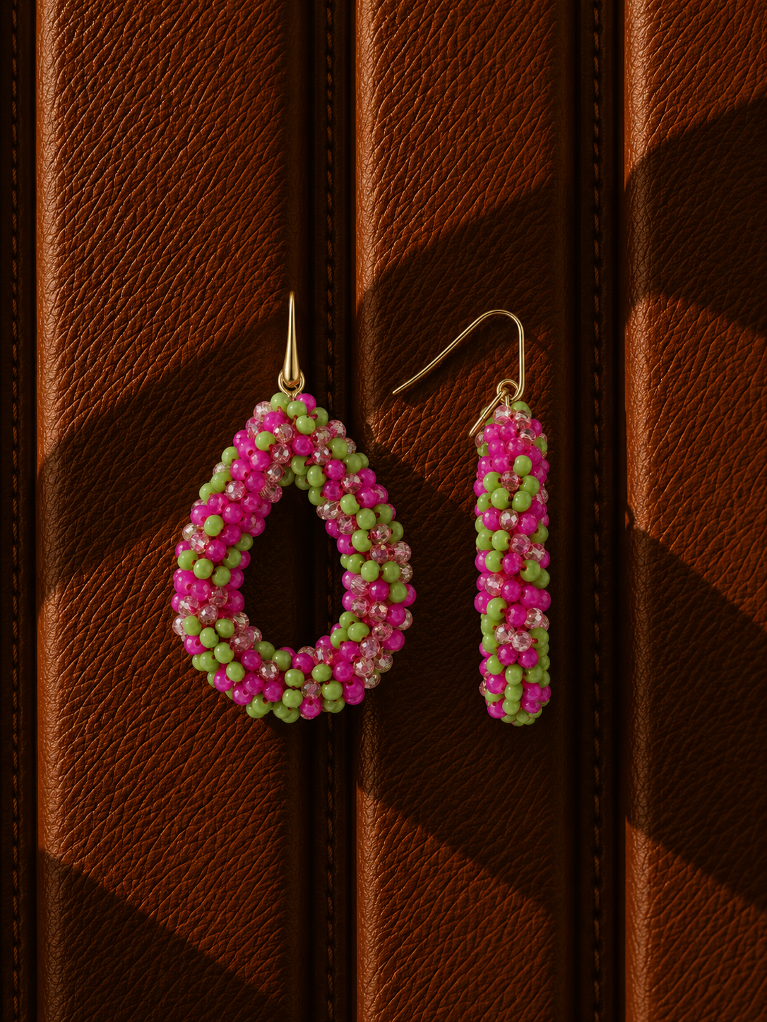 Fuchsia Lime Oorbellen Berry Druppel L