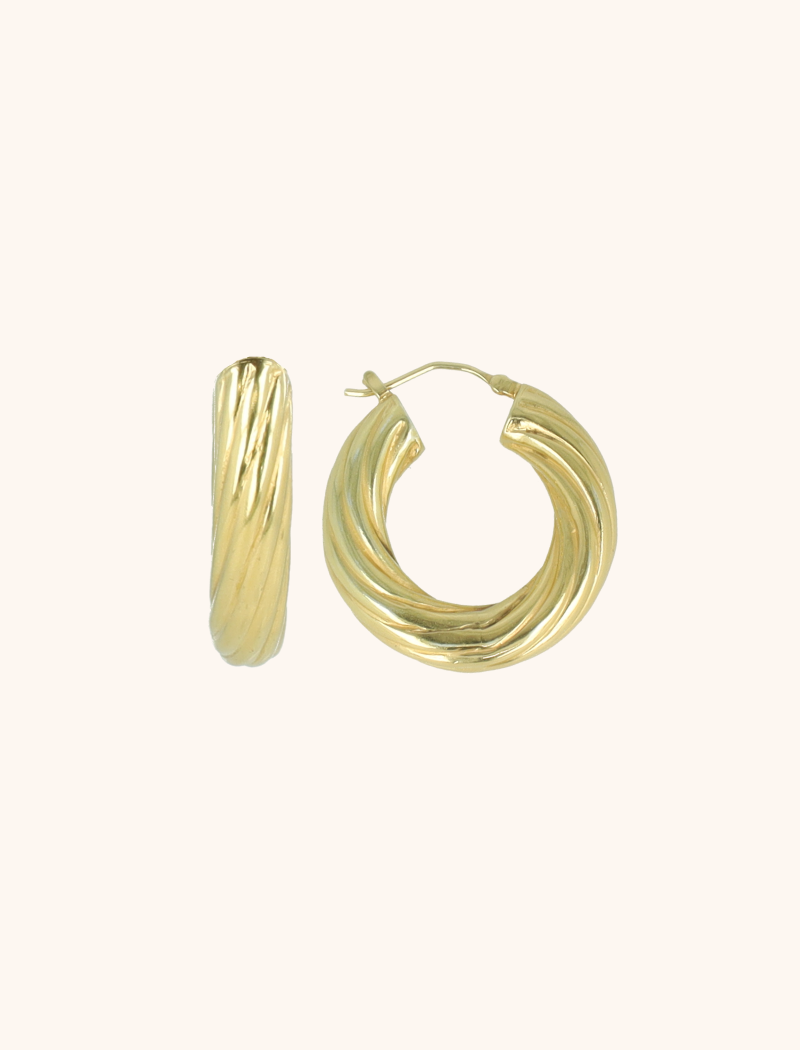 Gold Earrings Twist Creole M