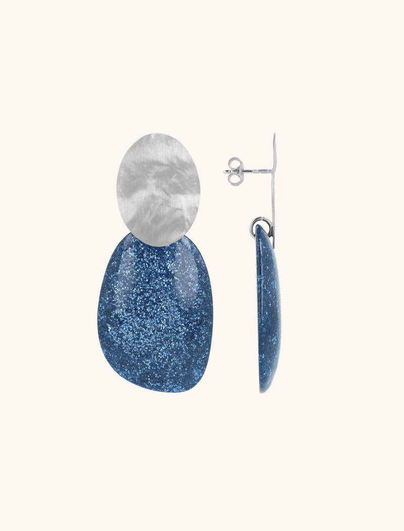 Blauwe Glitter Oorbellen Aurora Ovaal Llott-theme.productDescriptionPage.SEO.byTheBrand