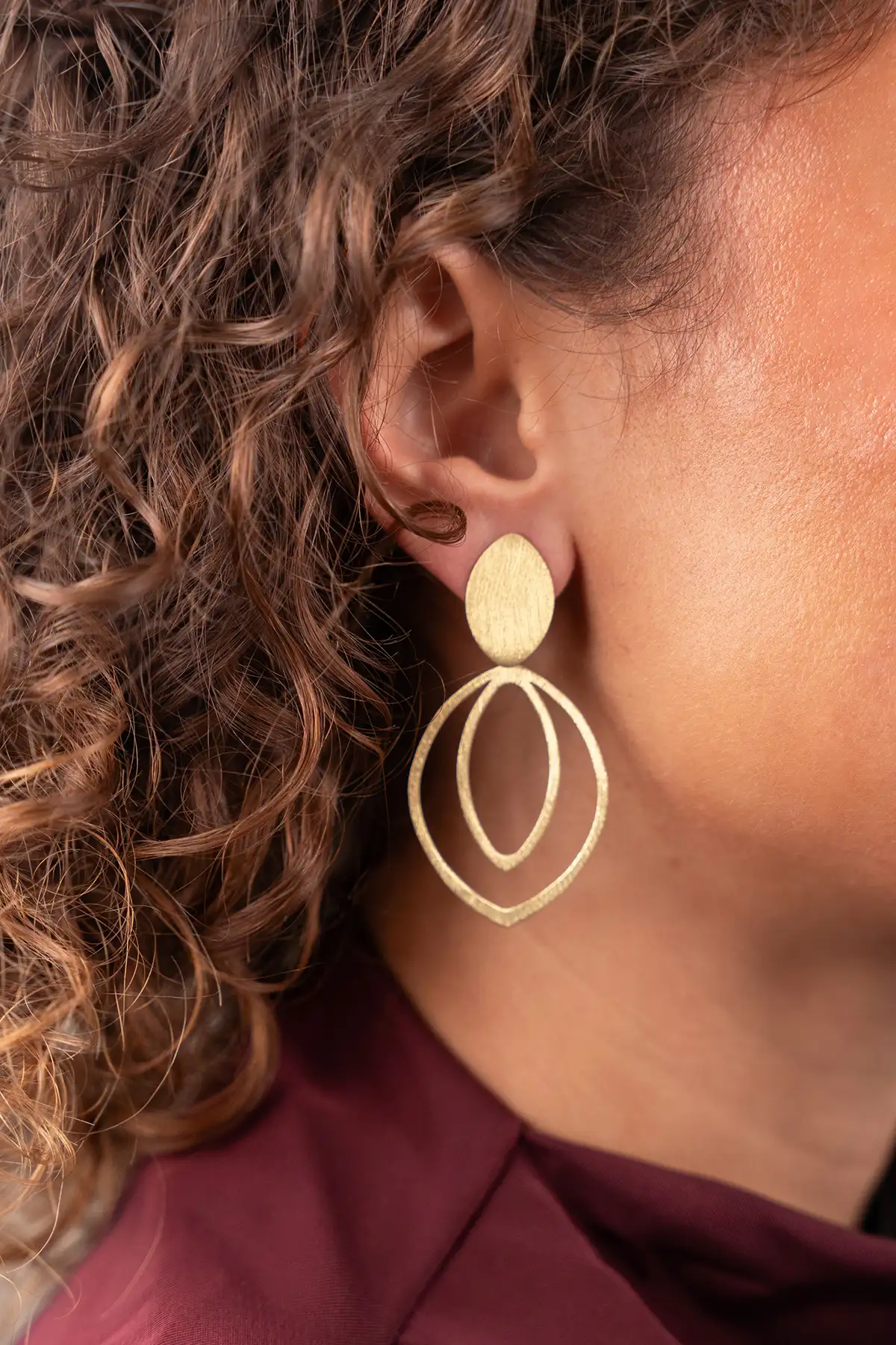 Gold Earrings Double Drop S Nya