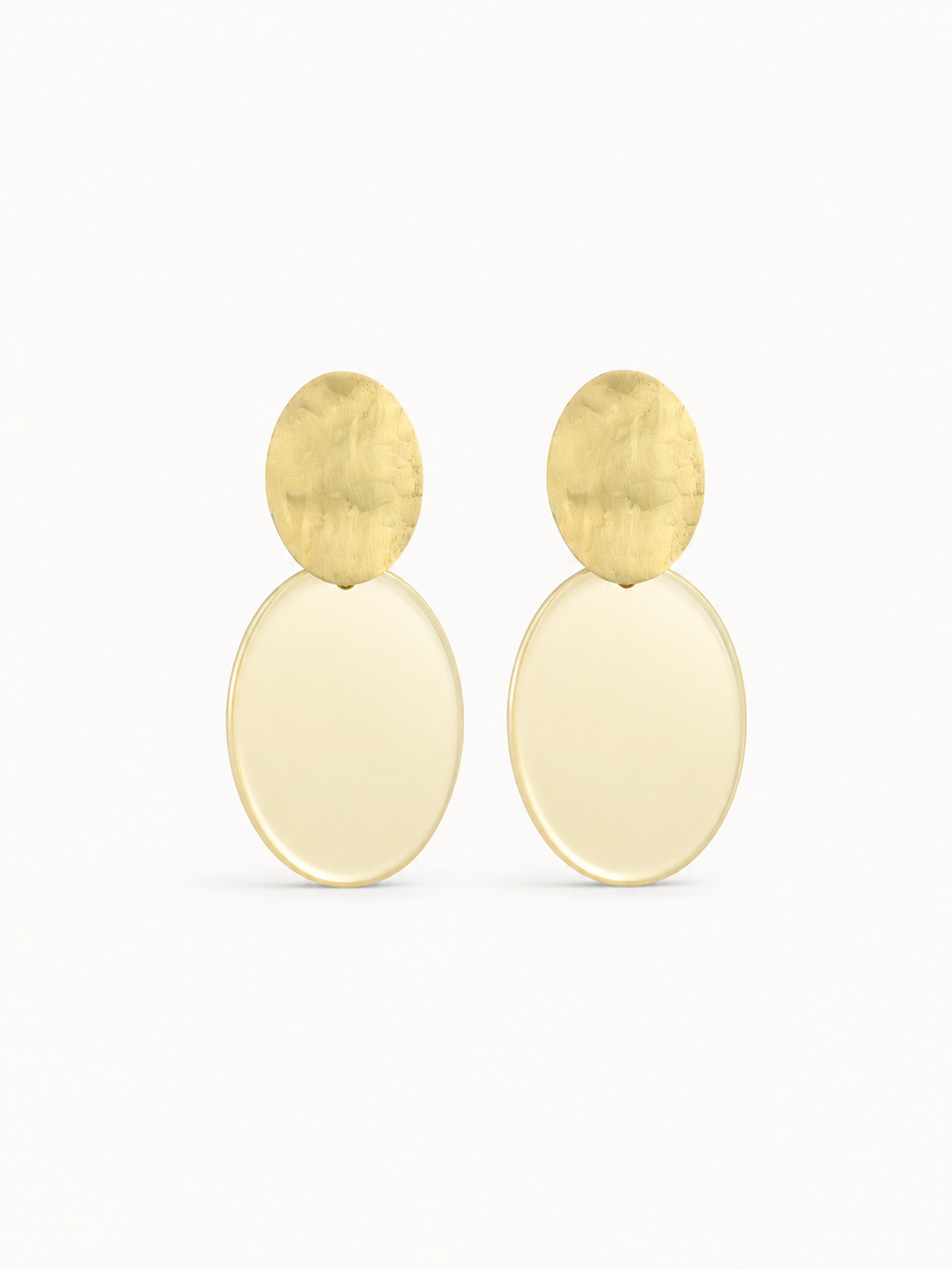 Brass - Gold Closed Oval S - Beige