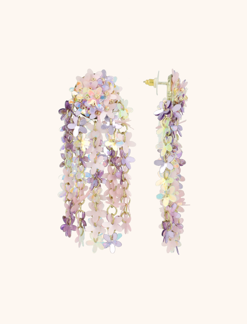 Lila Mix Ohrringe Fleur Flower Rain  