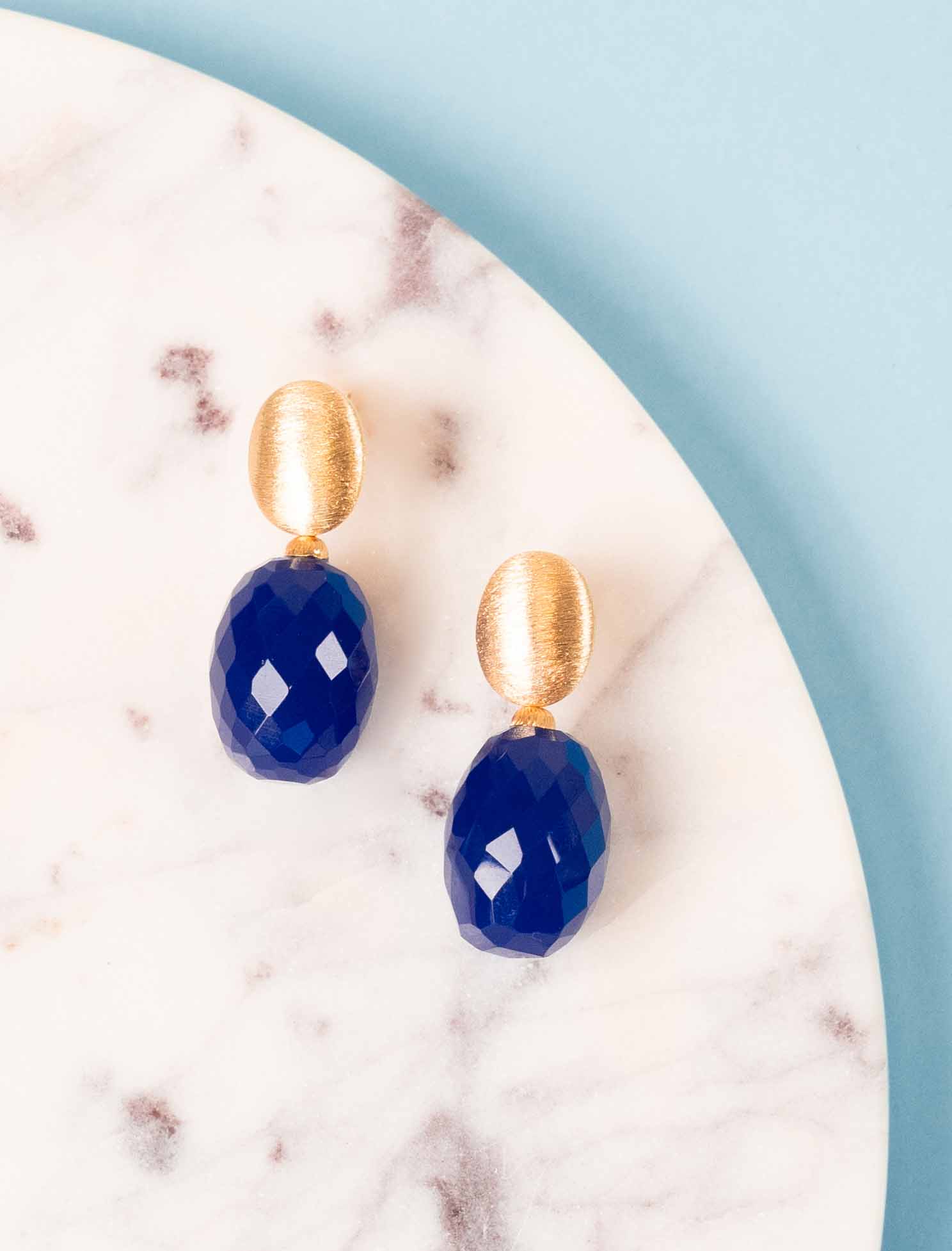 Royal Blue Earrings Oval Egg M Romijnlott-theme.productDescriptionPage.SEO.byTheBrand