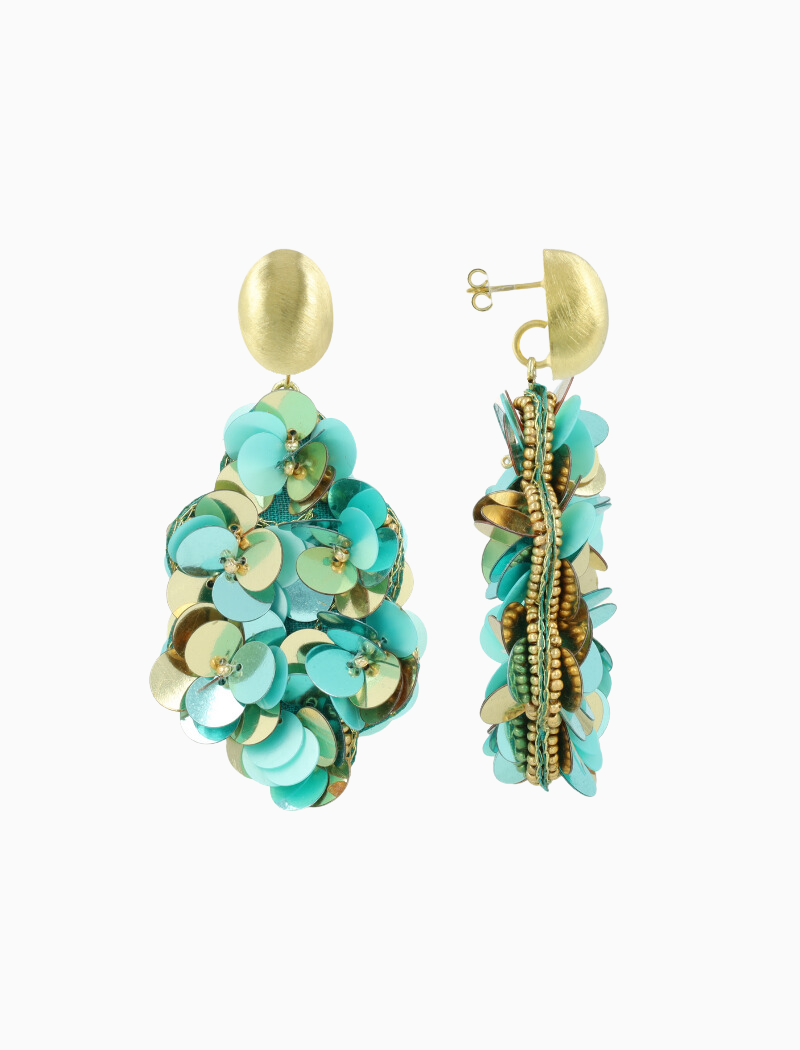 Blauwe oorbellen Laure druppel L