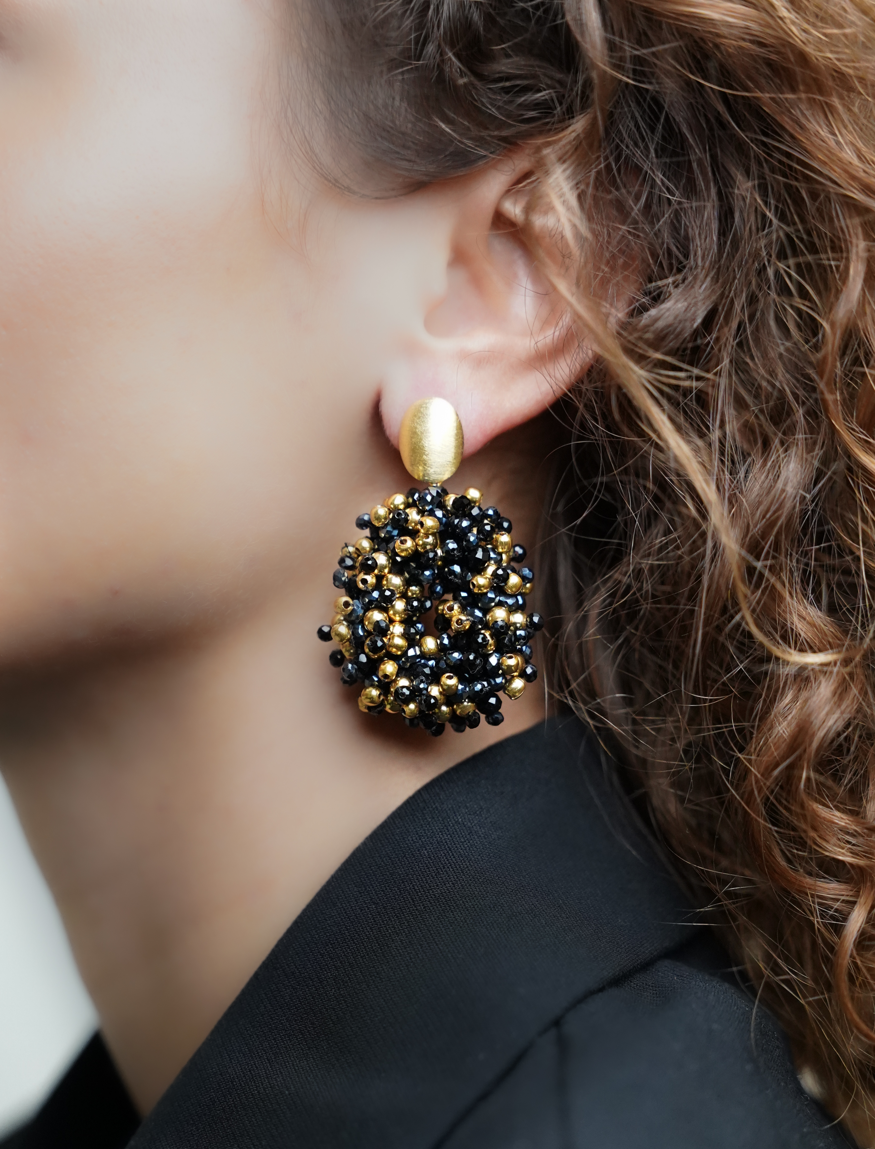 Zwarte Oorbellen Louise Double Stones Drop Slott-theme.productDescriptionPage.SEO.byTheBrand