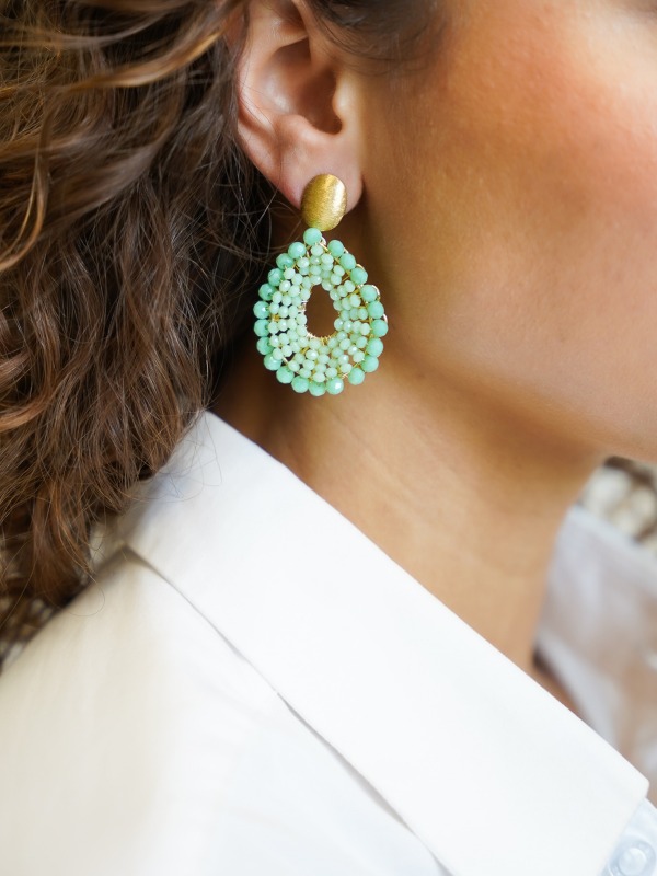 Licht turquoise oorbellen Babs Open Drop Slott-theme.productDescriptionPage.SEO.byTheBrand