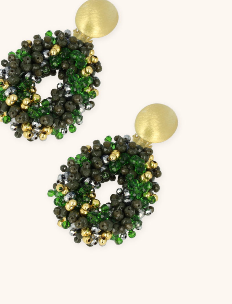 Groene Oorbellen Katie Double Stones Ovaal Mlott-theme.productDescriptionPage.SEO.byTheBrand