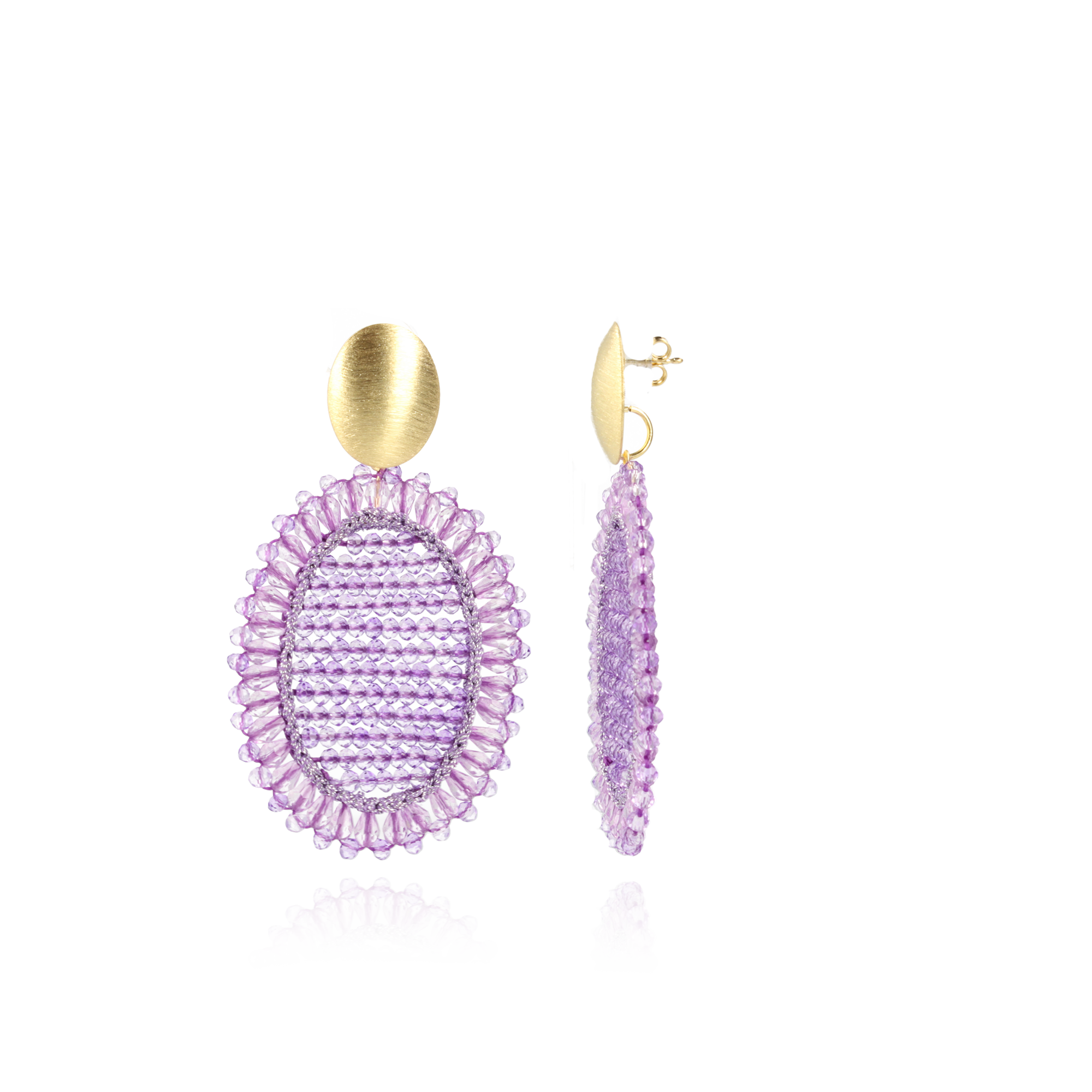 Light Purple Earrings Do Oval