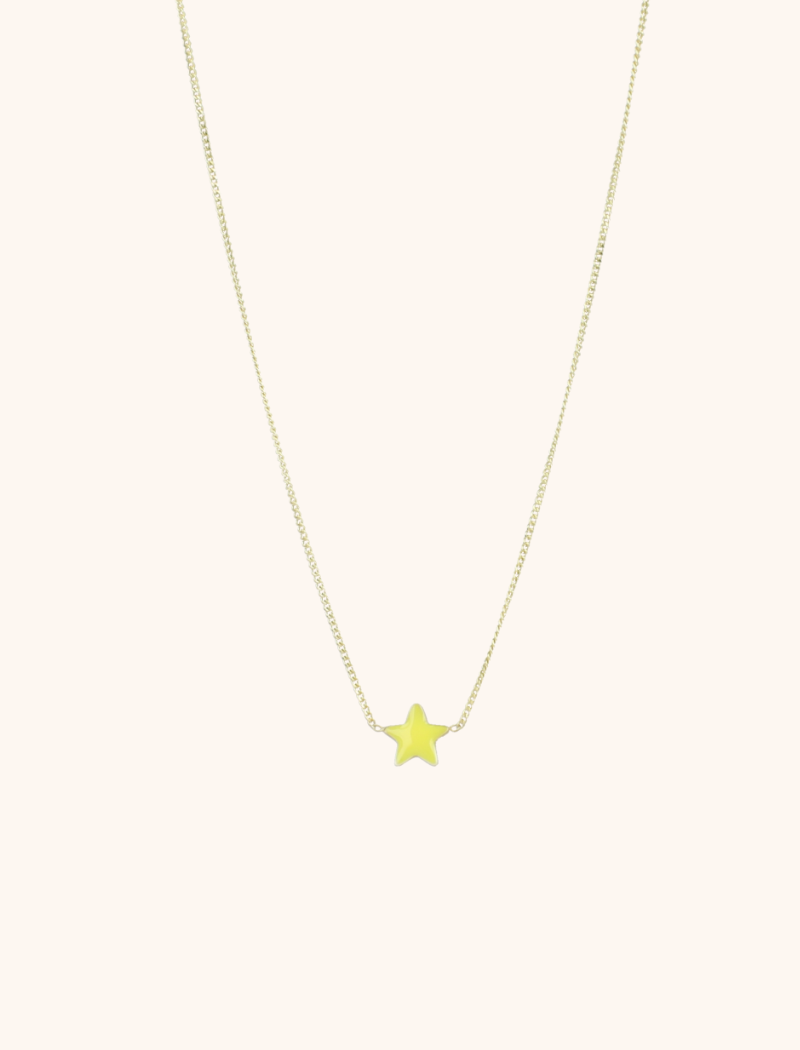 Symbool ketting ster geel
