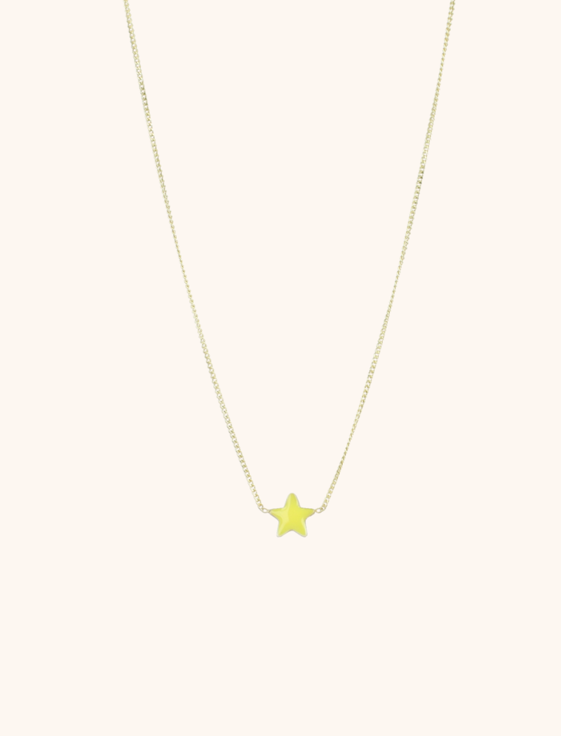 Symbol necklace star yellow