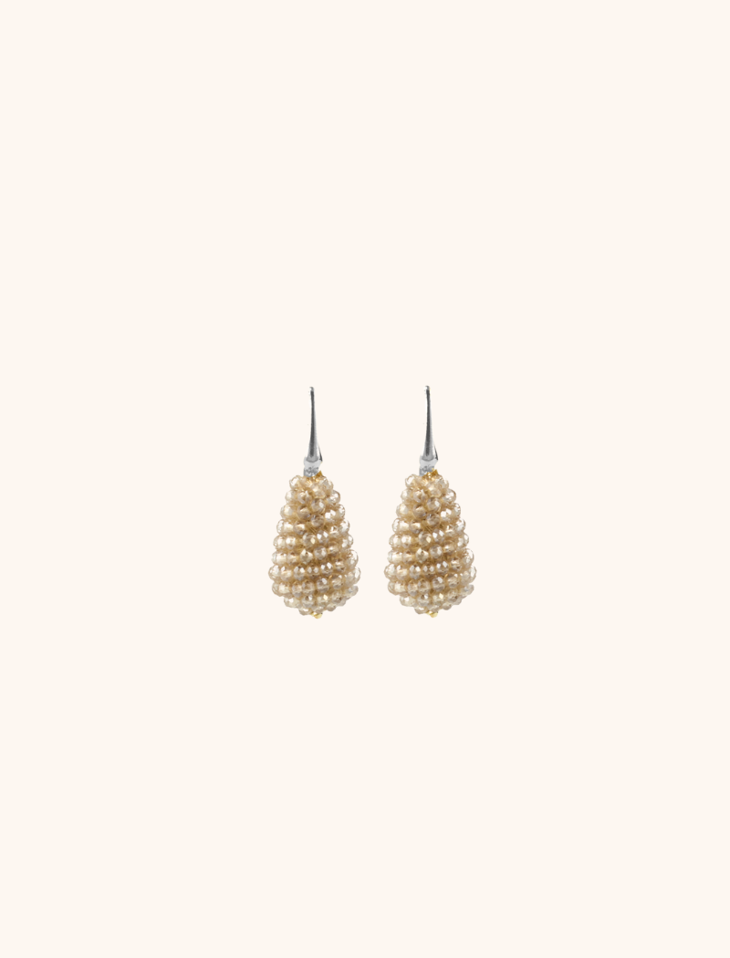 Champagne Oorbellen Beau Glassberry Cone XS
