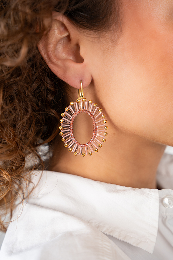 Oud Roze Oorbellen Naomi Ovaal Flat Slott-theme.productDescriptionPage.SEO.byTheBrand