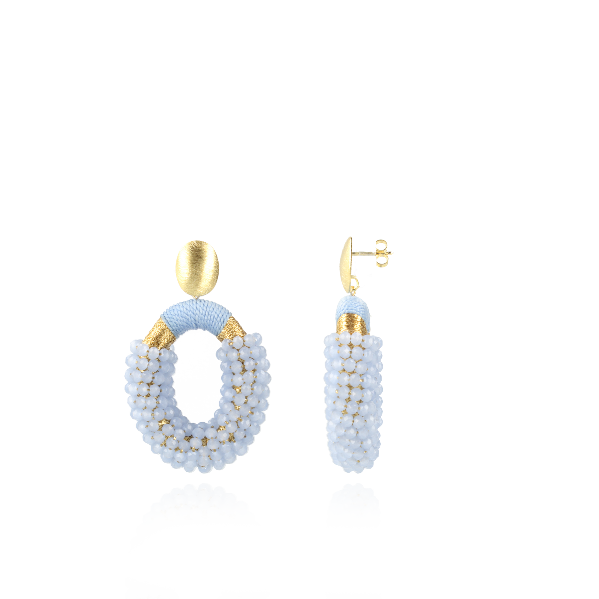 Baby Blue Earrings Yara Glassberry Oval M