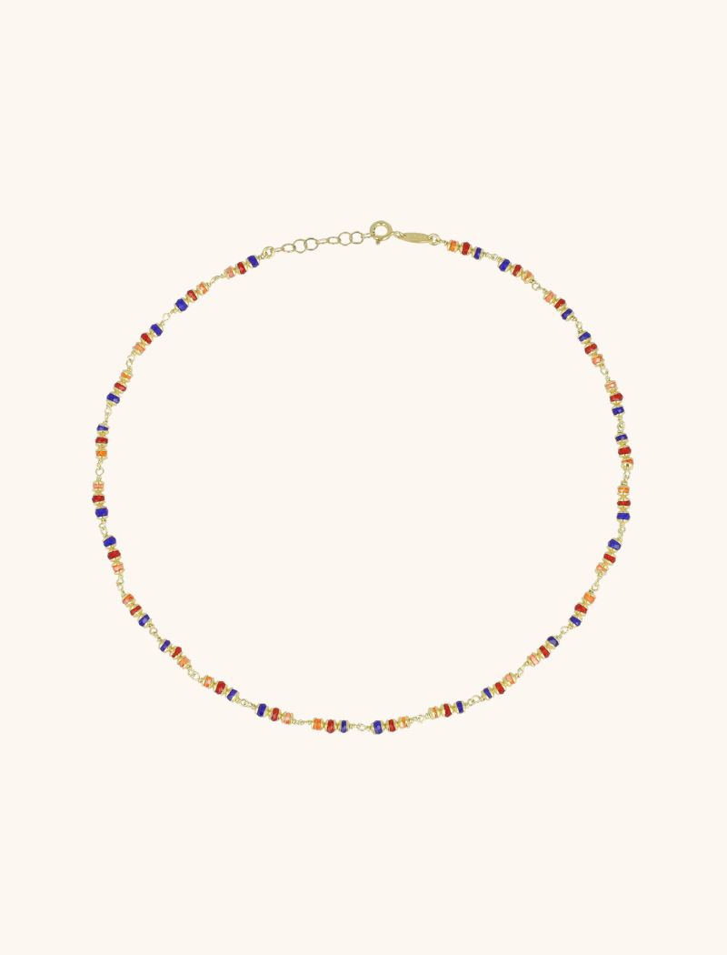 Goudkleurige Ketting Sunset Mix Glasberry XS