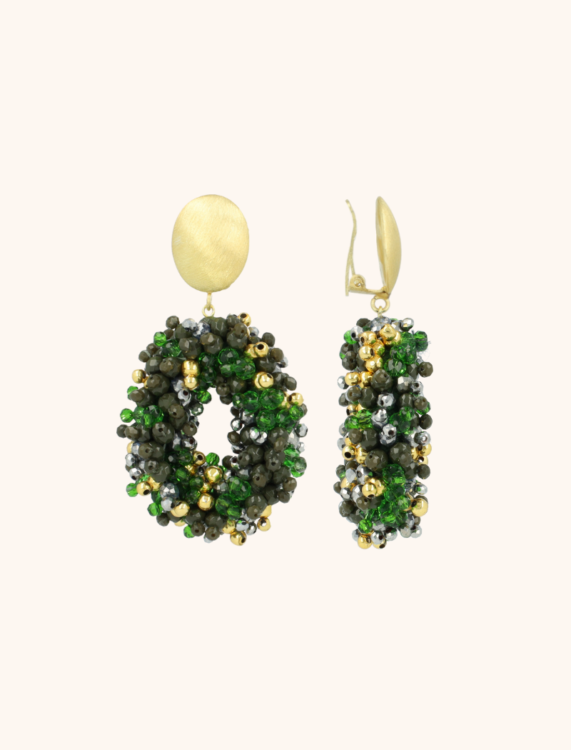 Groene Oorbellen Katie Double Stones Ovaal Mlott-theme.productDescriptionPage.SEO.byTheBrand