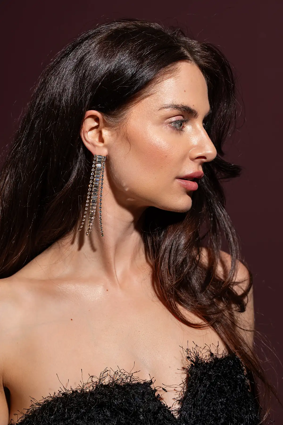 Strass oorbellen Abia Square Waterfall Crystallott-theme.productDescriptionPage.SEO.byTheBrand