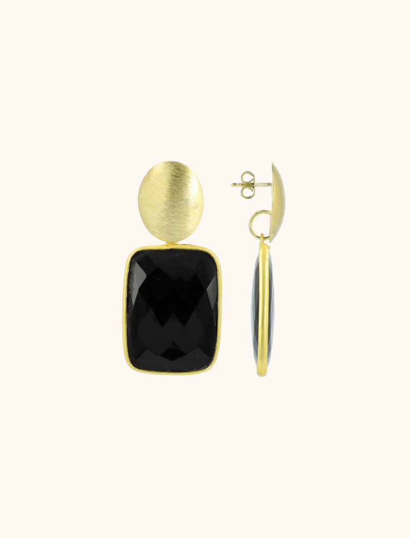 Black Earrings Jane SquareLott Gioielli