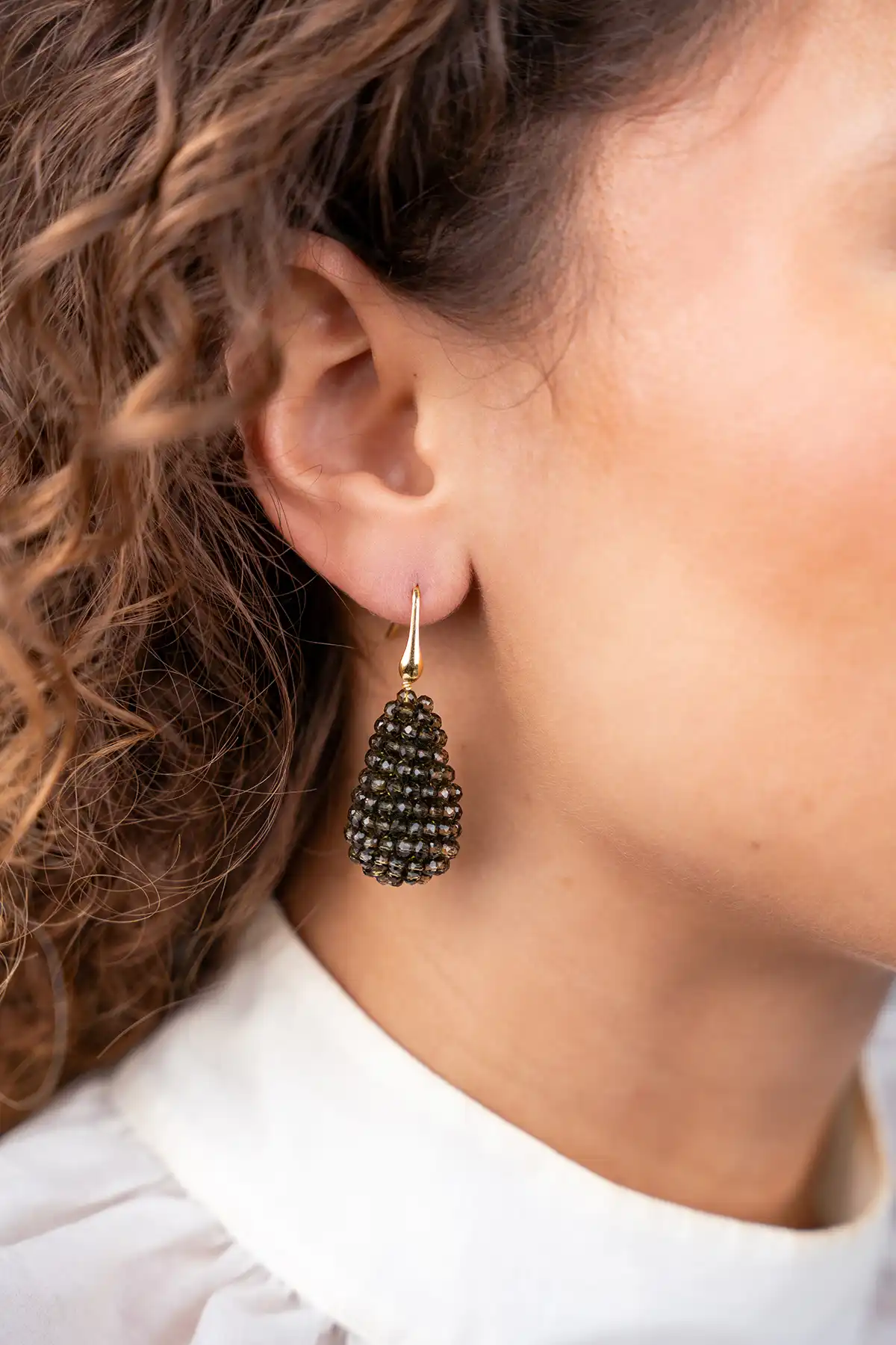 Dark Olive Earrings Amy Cone Slott-theme.productDescriptionPage.SEO.byTheBrand
