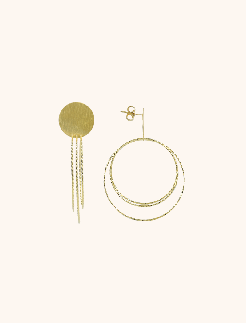 Classic earrings triple hoops glow L