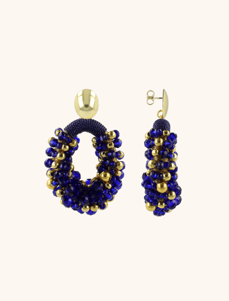 Blauwe Oorbellen Combi ovaal M Irregular Ophelialott-theme.productDescriptionPage.SEO.byTheBrand