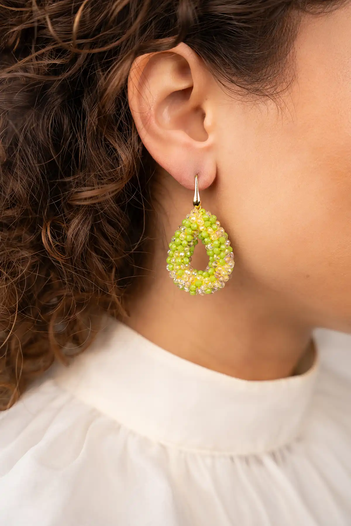 Lime Mix Oorbellen Berry druppel S