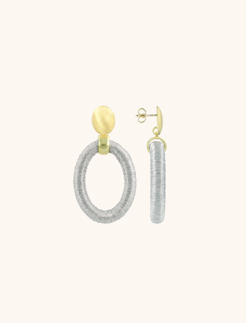 Silver Earrings Faye Oval S