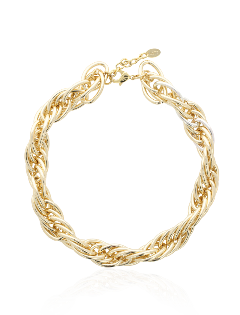 Stien - CLA Necklace Woven Link - Soft Gold