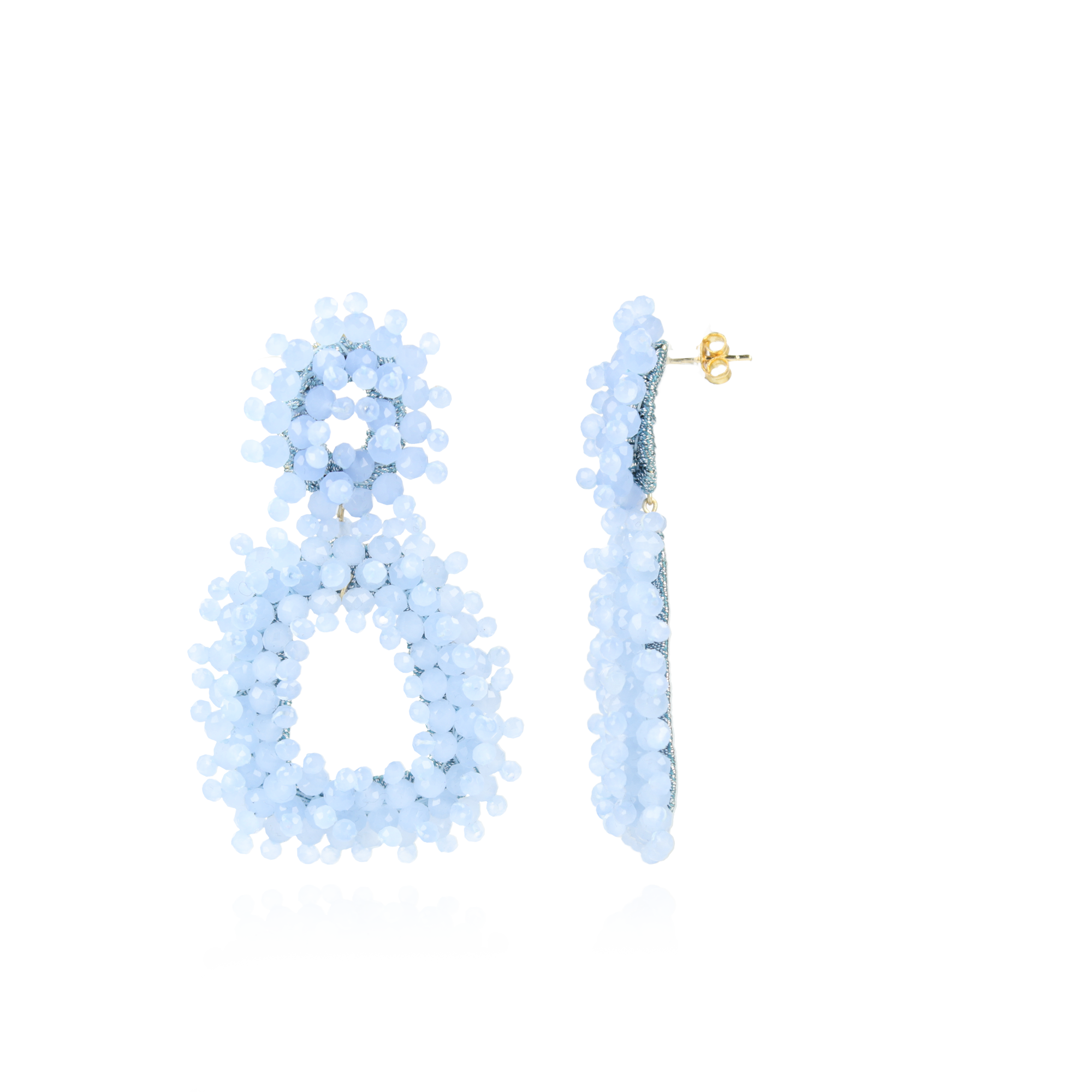 Baby Blue Earrings Rifka Glassberry Square