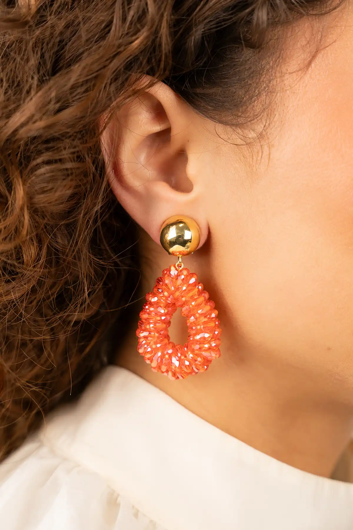 Orange earrings Anne Drop S marquis lion cliplott-theme.productDescriptionPage.SEO.byTheBrand